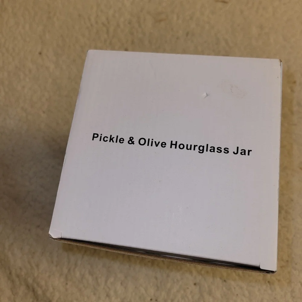 Luvan Pickle Jar with Strainer Flip, 34Oz Pickle Container, Glass Pickle‎ Juice